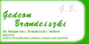 gedeon brandeiszki business card